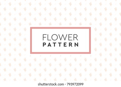 Flower pattern vector. Simple, natural design for background, packaging, texture.