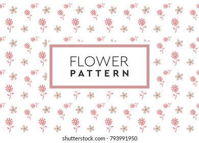 Flower pattern vector. Simple, natural design for background, packaging, texture.