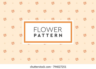 Flower pattern vector. Simple, natural design for background, pa