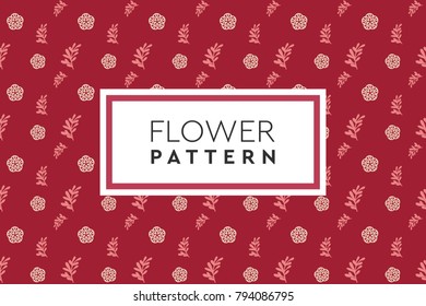 Flower pattern vector. Simple, natural design for background, packaging, texture.