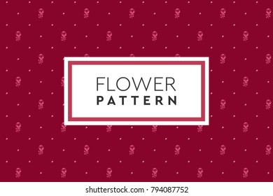 Flower pattern vector. Simple, natural design for background, packaging, texture.