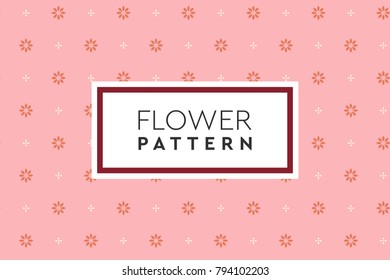 Flower pattern vector. Simple, natural design for background, packaging, texture.