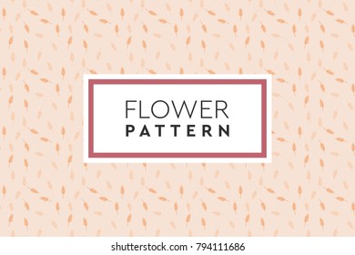 Flower pattern vector. Simple, natural design for background, packaging, texture.