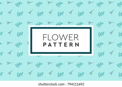 Flower pattern vector. Simple, natural design for background, packaging, texture.