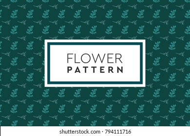 Flower pattern vector. Simple, natural design for background, packaging, texture.