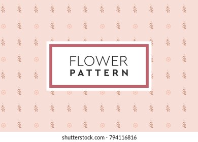 Flower pattern vector. Simple, natural design for background, packaging, texture.