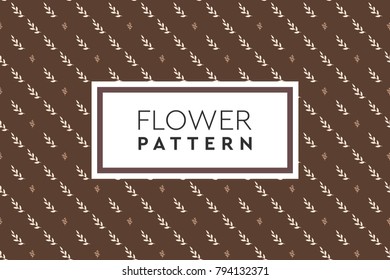 Flower pattern vector. Simple, natural design for background, packaging, texture.