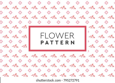 Flower pattern vector. Simple, natural design for background, packaging, texture.