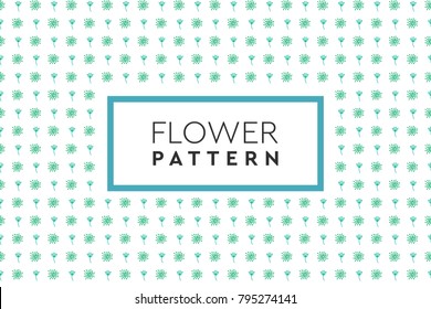 Flower pattern vector. Simple, natural design for background, packaging, texture.