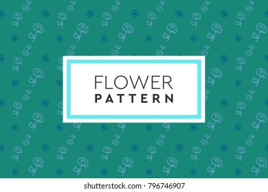 Flower pattern vector. Simple, natural design for background, packaging, texture.