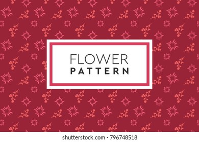 Flower pattern vector. Simple, natural design for background, packaging, texture.