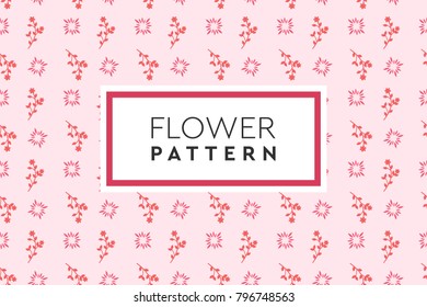 Flower pattern vector. Simple, natural design for background, packaging, texture.