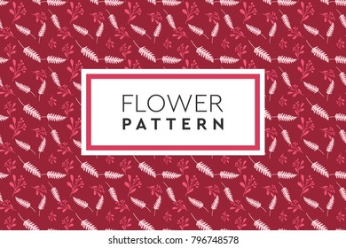 Flower pattern vector. Simple, natural design for background, packaging, texture.