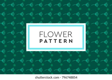 Flower pattern vector. Simple, natural design for background, packaging, texture.