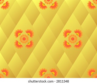 Flower pattern wallpaper evoking spring time