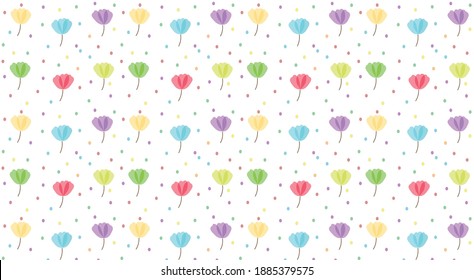 Flower pattern wallpaper, wrapping paper