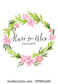 Flower pattern. Wedding. Birthday. Handmade.