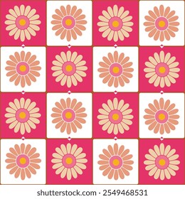 Patrón de la flor de la margarita blanca