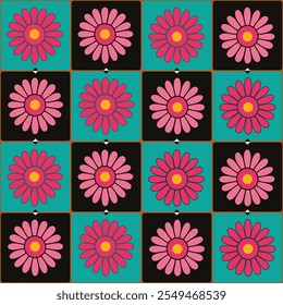 Flower pattern of white daisy Different color