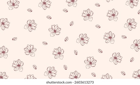 Flower pattern wrapper background vector