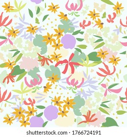flower pattern.blooming flower illustration.floral drawing.decorative design.