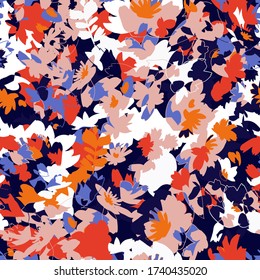 patrón de flores.arte vectorial.ilustración de flores para tela.diseño textil de flor.jardín floreciente para el dibujo impreso.flor como estilo moderno.