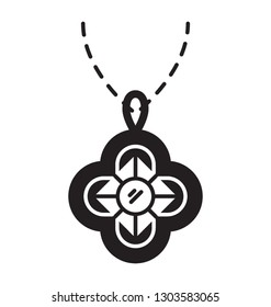 Flower pendant design vector 