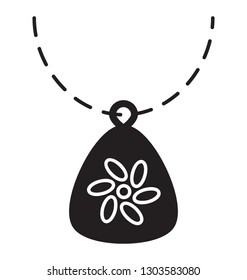 Flower pendant design vector 