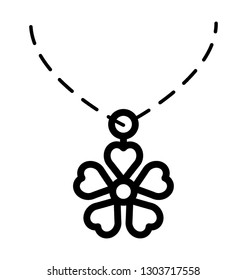 Flower pendant design vector 