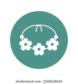 Icono de vector de flor fácilmente modificado

