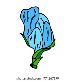 Flower peony vector illustration. Doodle style. Design, print, decor, textile, paper