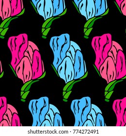 Flower peony vector illustration. Doodle style. Design, print, decor, textile, paper