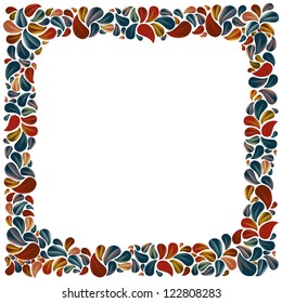 Flower petal frame, vector background.