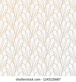 Flower petal leaves geometric pattern vector background  Repeating tile texture this line oval shape and gradient effect  Pattern is clean usable for wallpaper  fabric  printing 