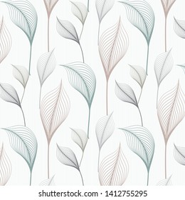 Flower petal or leaves geometric pattern vector background. Repeating tile texture. Pattern is clean usable for wallpaper, fabric, printing