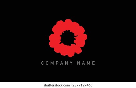 flower petal logo design, modern logo
