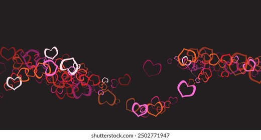  Flower petal in shape of heart confetti for Women's Day Heart confetti of Valentines petals falling on transparent background.