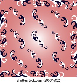 flower petals abstract vector seamless pattern on a pink background with lighting