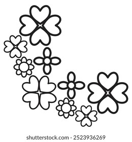 Blumen Blütenblätter Rand Ecke Design