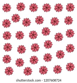 Flower petals cartoon