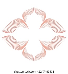 flower petals, floral ornament, decorative design element 