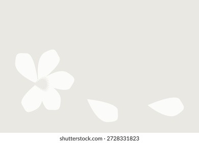 Una flor y sus pétalos volando desde ella.