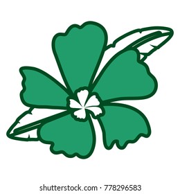 flower  with petals green vector illustration