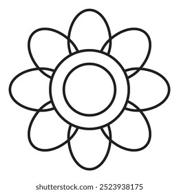 flower petals and leaf coloring page 