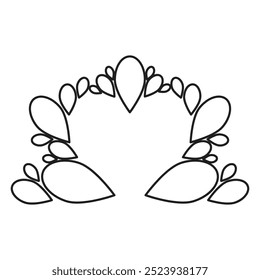 flower petals and leaf coloring page 