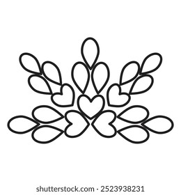 flower petals and leaf coloring page 