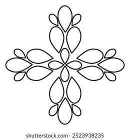 flower petals and leaf coloring page 