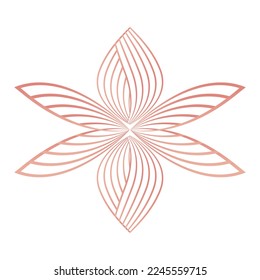 flower petals, flower line ornament