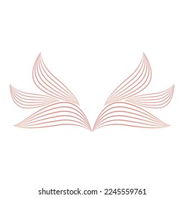flower petals, flower line ornament