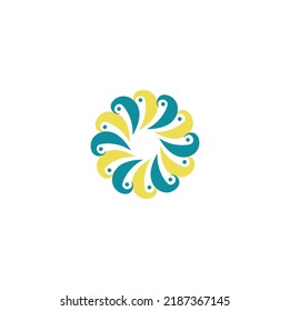flower petals logo design vector 